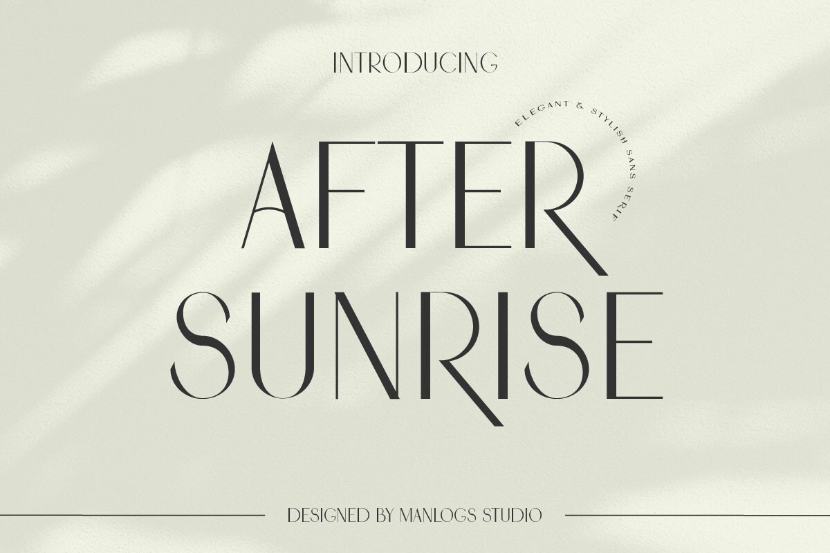 After Sunrise Regular Font preview