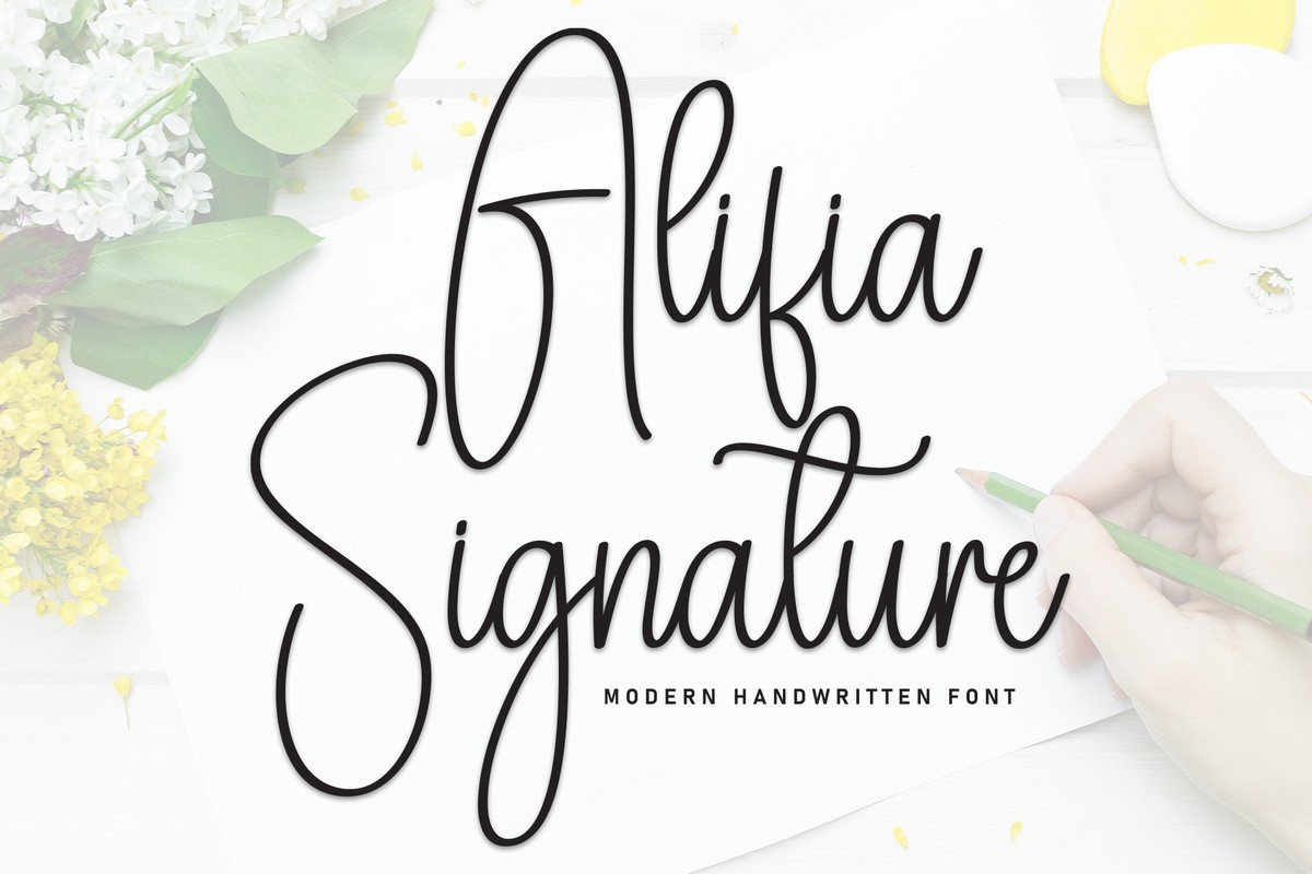 Alifia Signature Font preview