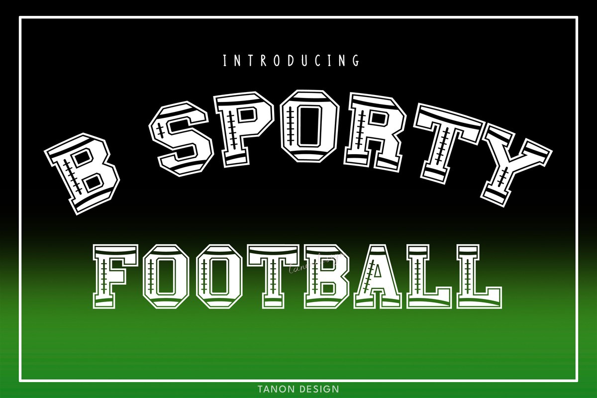 B Sporty Football Font preview