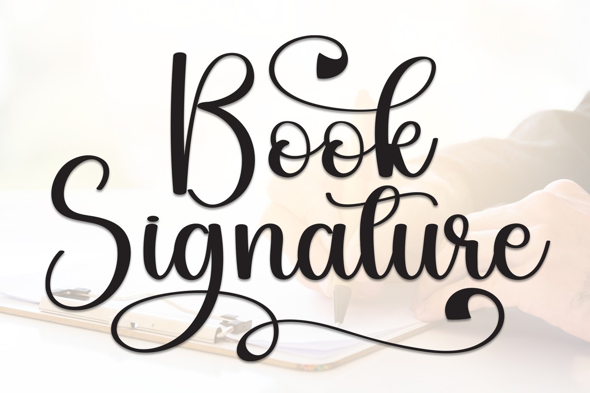 Book Signature Regular Font preview