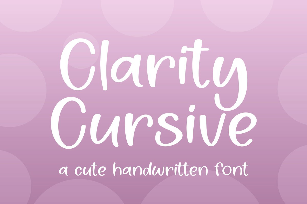 Clarity Cursive Font preview