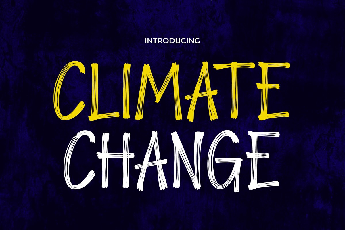 Climate Change Font preview