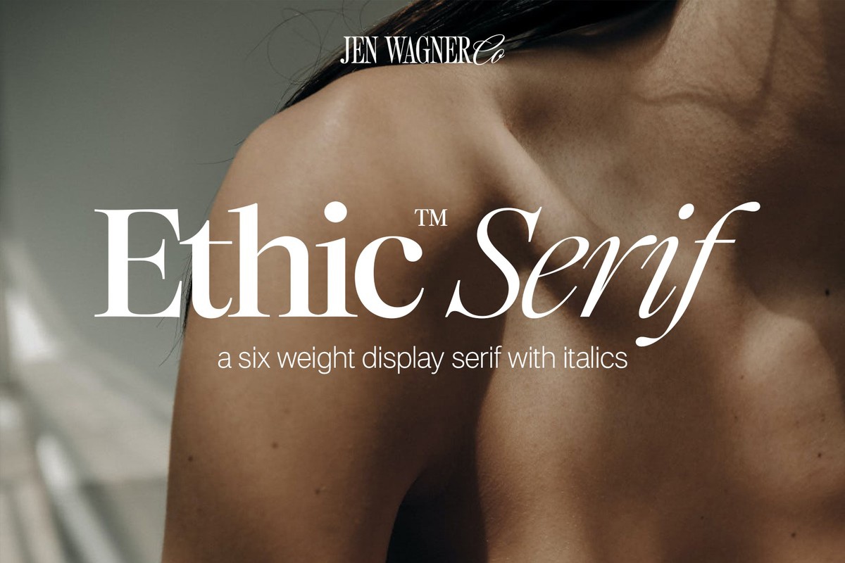 Ethic Serif Extra bold Italic Font preview