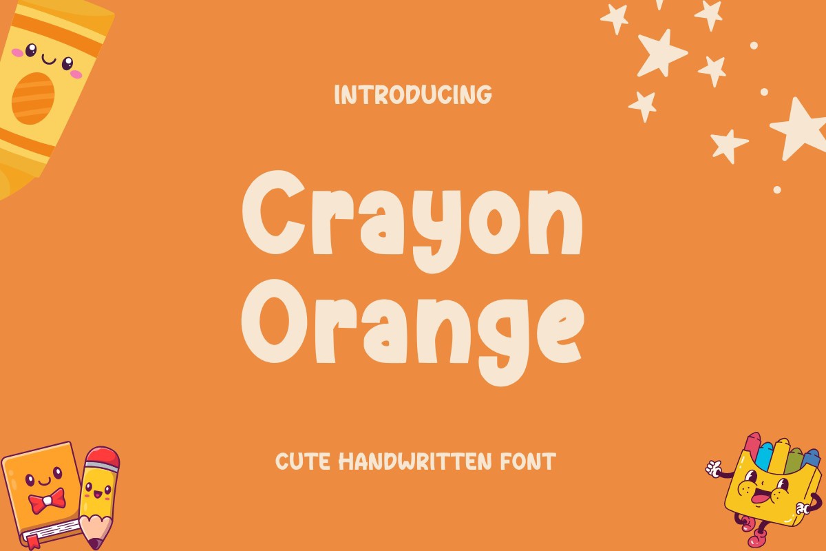 Crayon Orange Regular Font preview