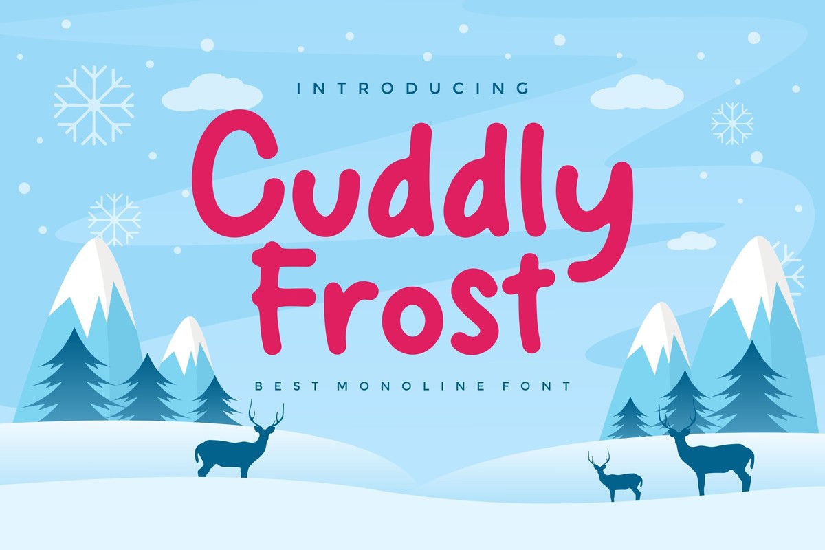 Cuddly Frost Font preview