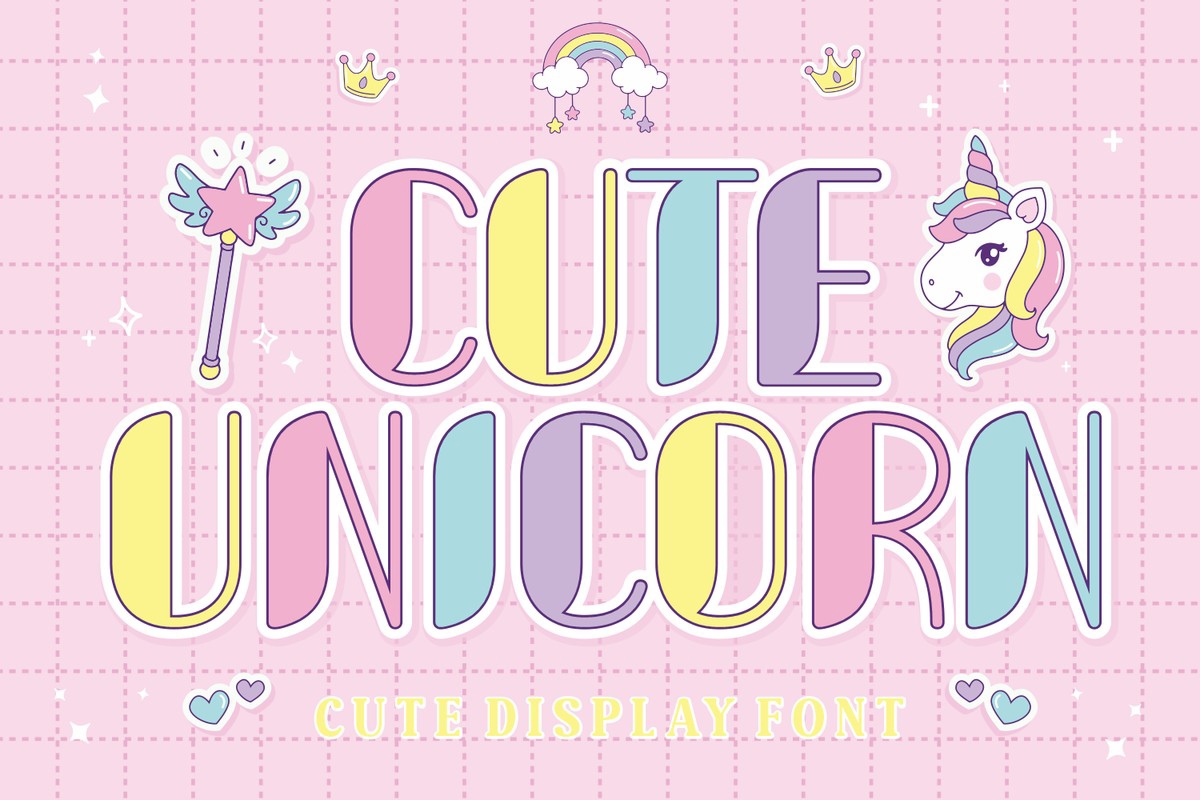 Cute Unicorn Regular Font preview