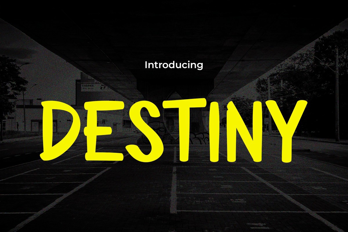 Destiny Regular Font preview