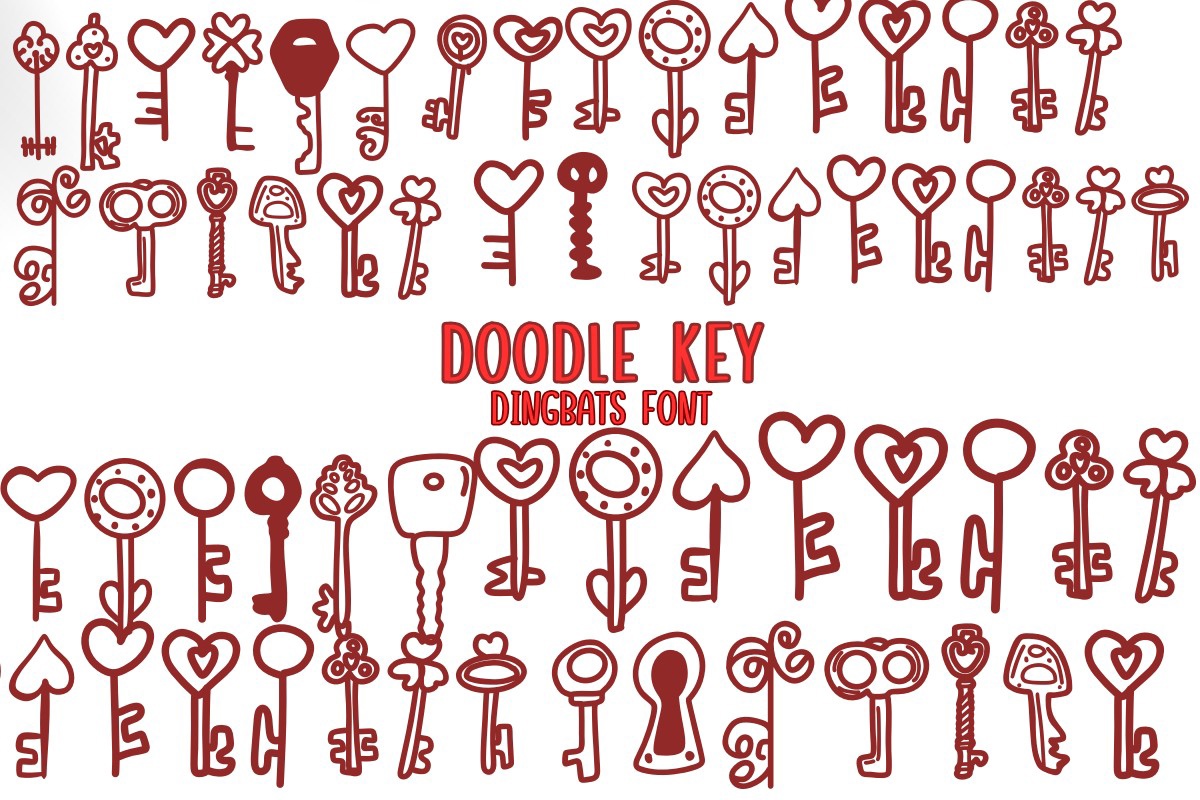 Doodle Key Font preview