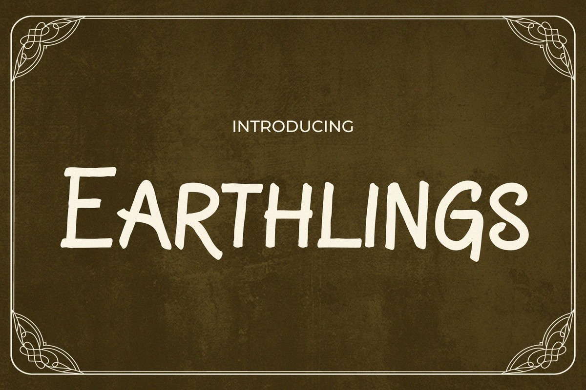 Earthlings Regular Font preview