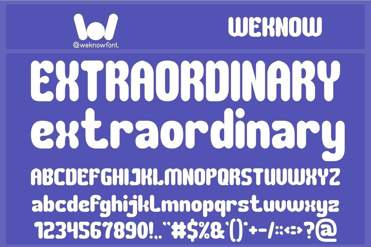 Extraordinary Bold Font preview