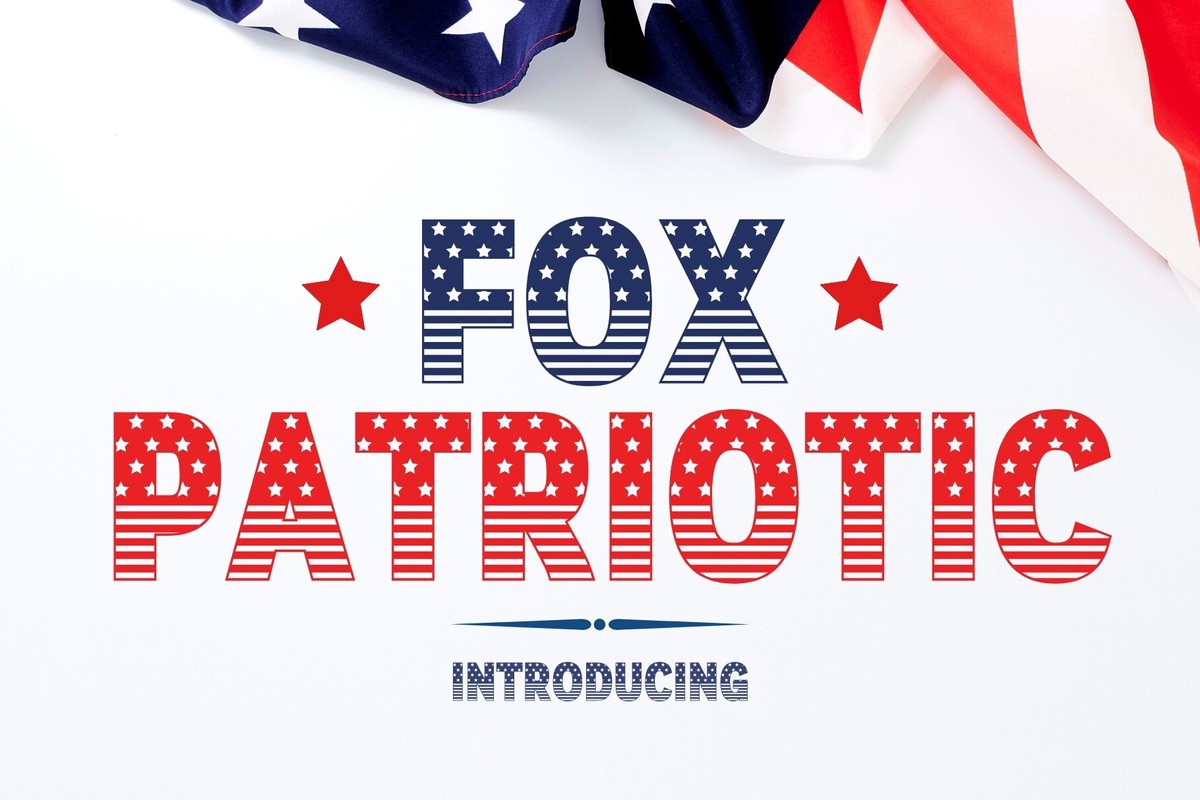 Fox Patriotic Regular Font preview