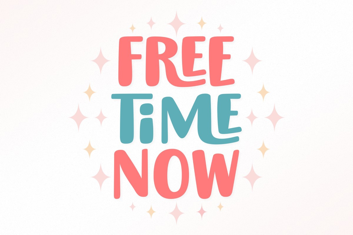 Free Time Now Regular Font preview