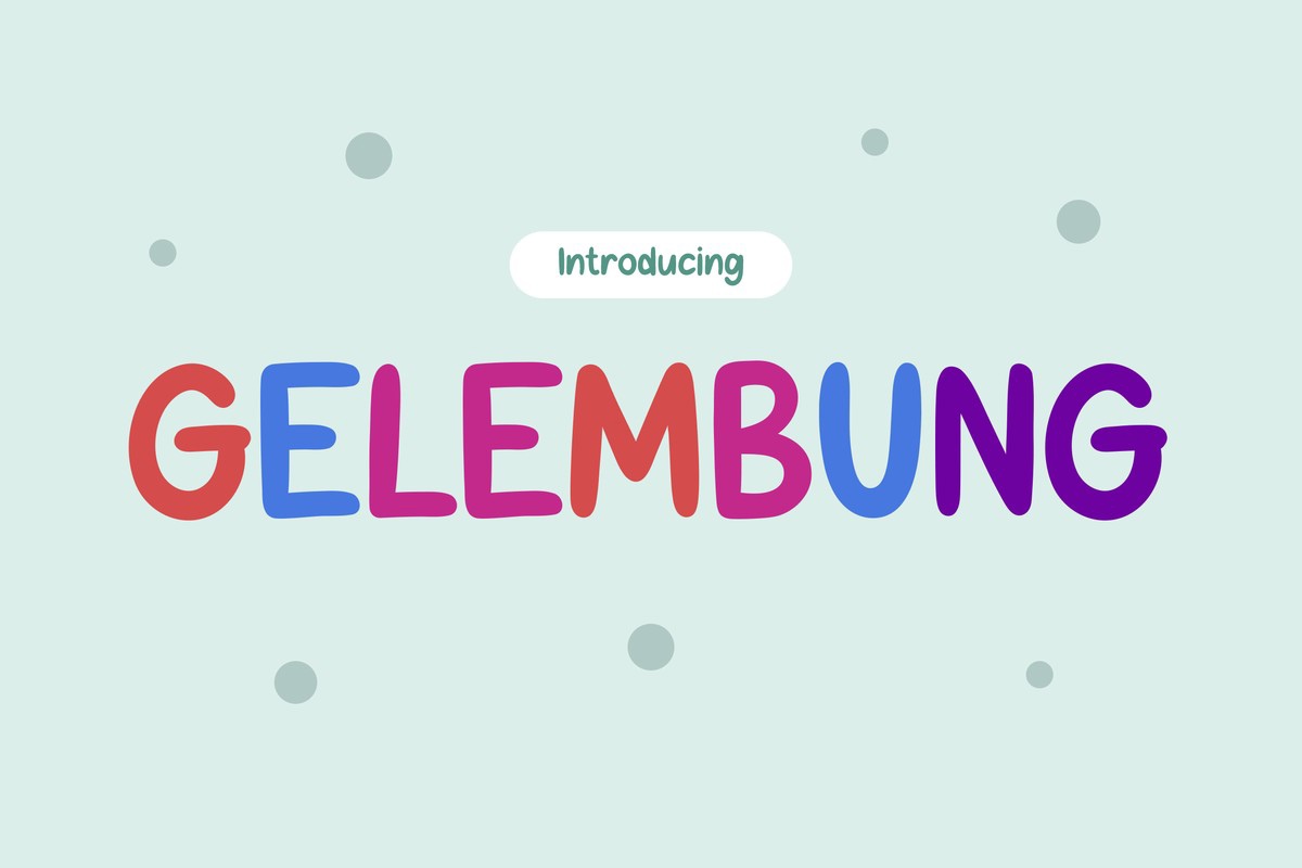 Gelembung Font preview