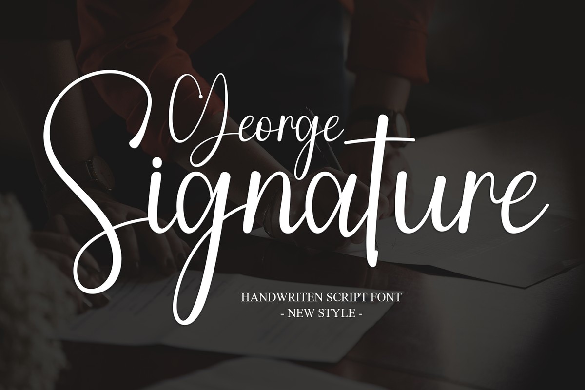 George Signature Regular Font preview