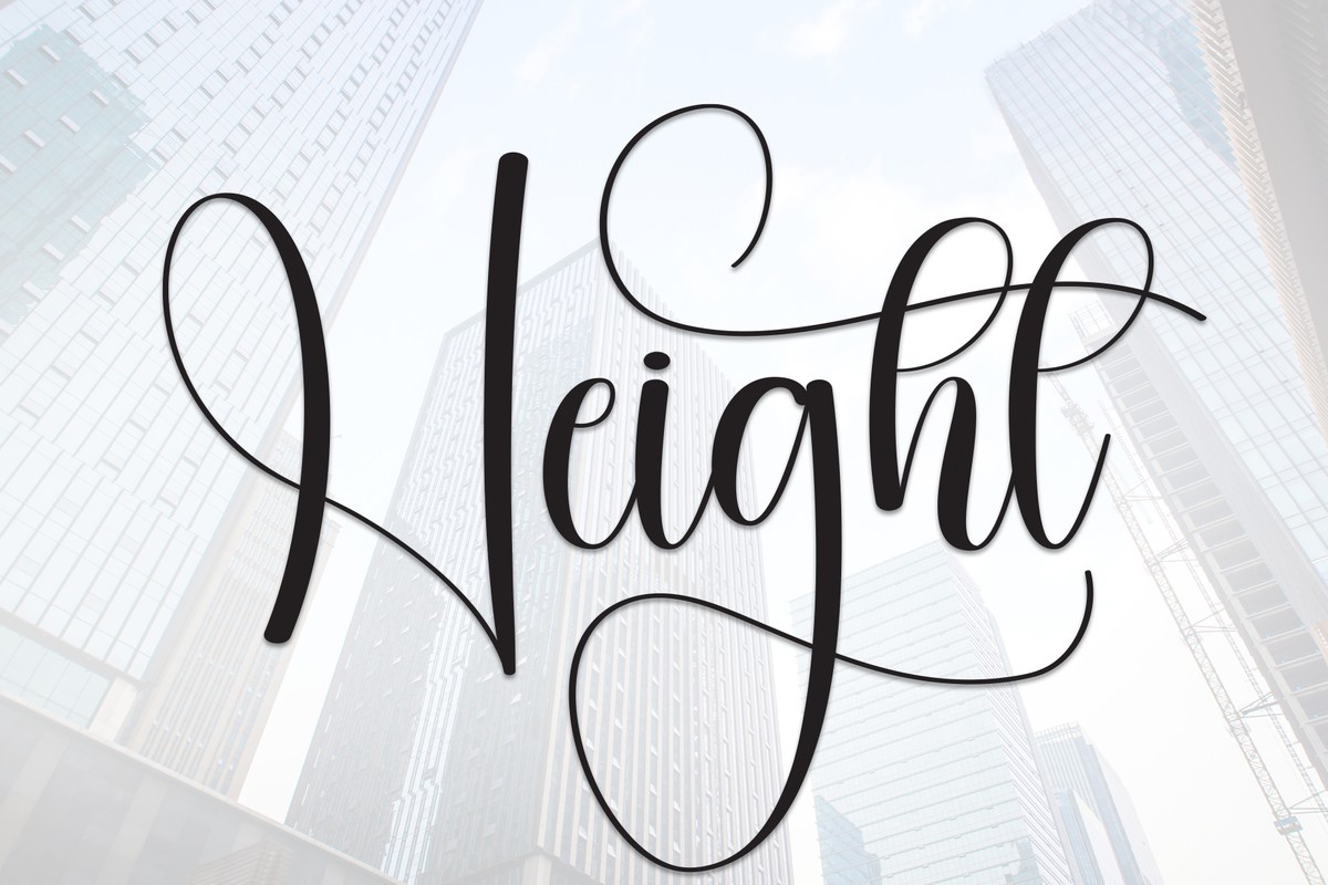 Height Regular Font preview