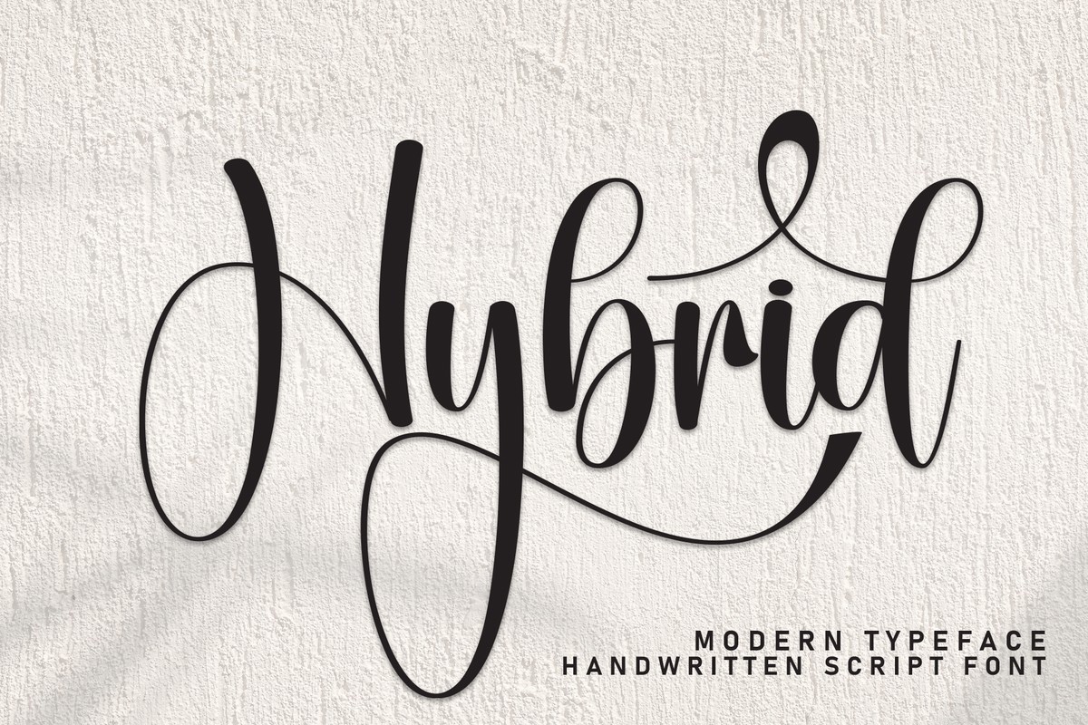 Hybrid Regular Font preview