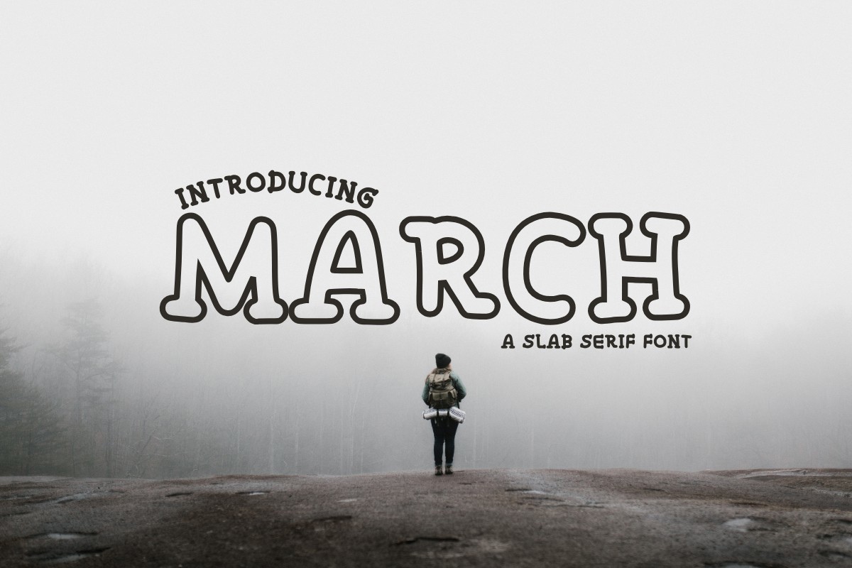 March Font preview