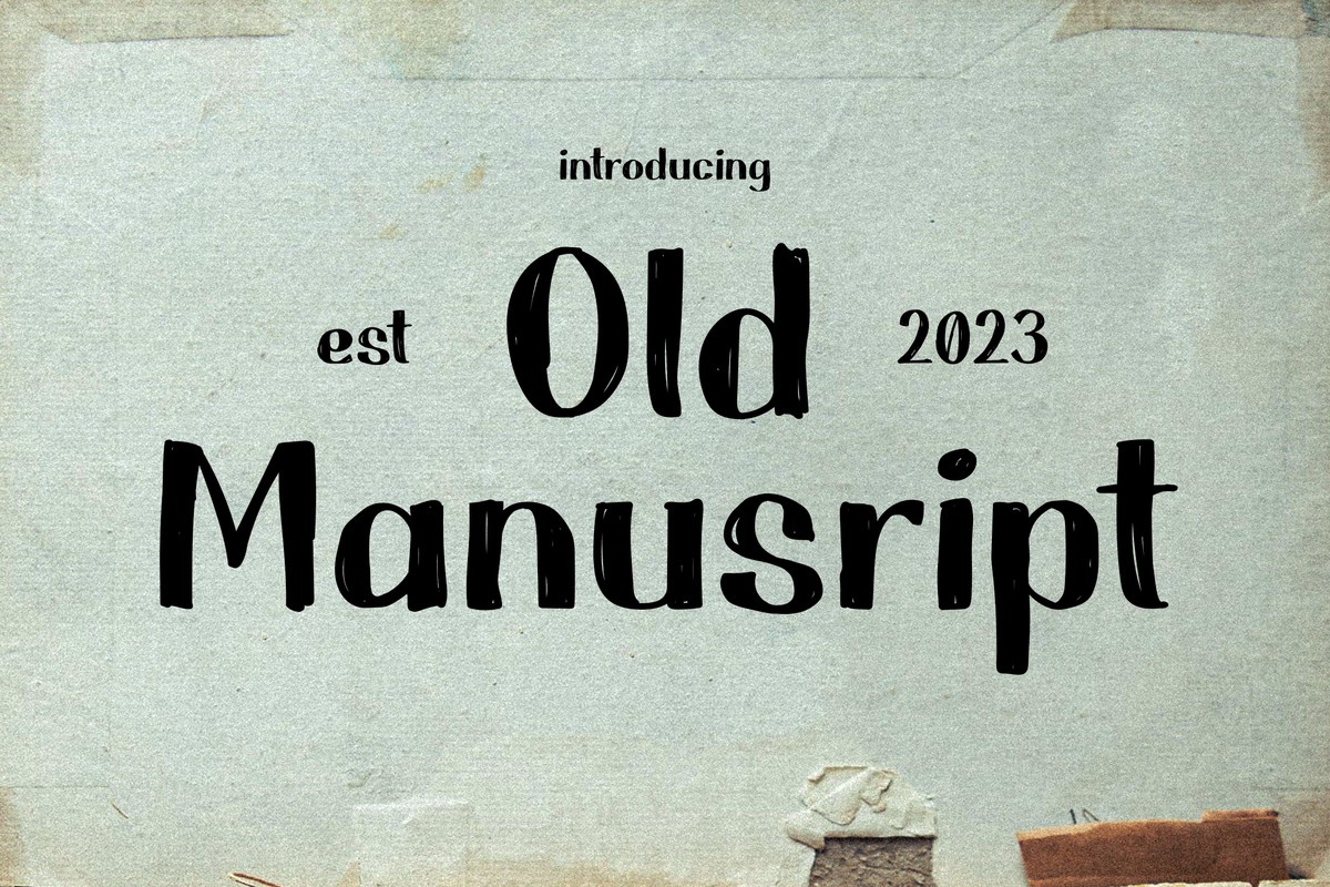 Old Manuscript Font preview