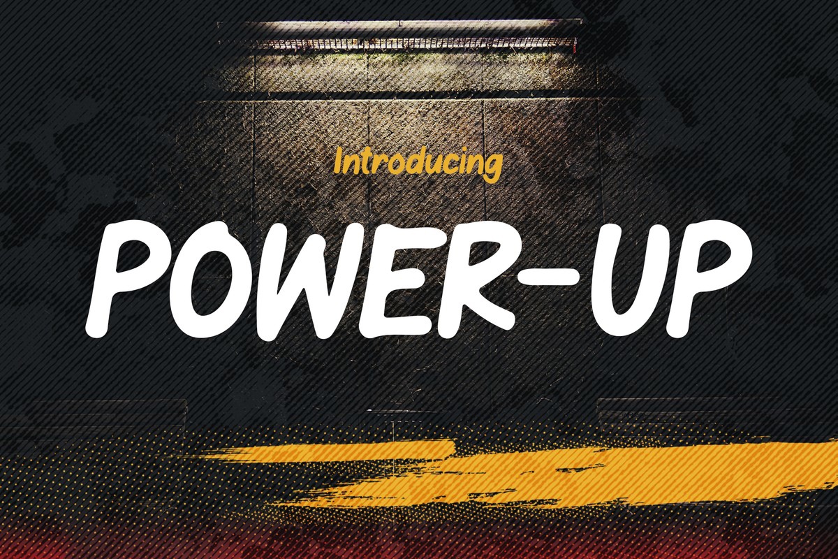 Power Up Regular Font preview