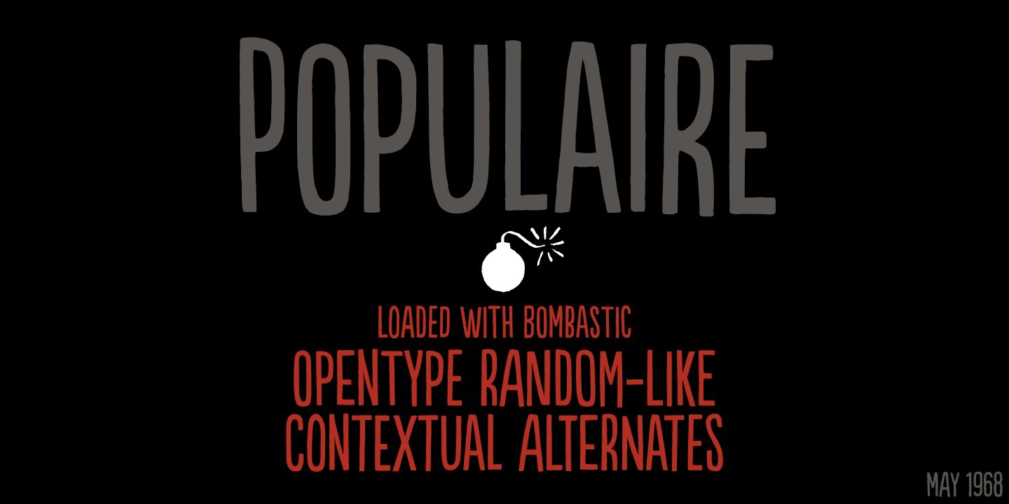 Populaire Font preview