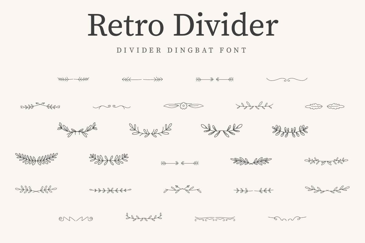 Retro Divider Font preview