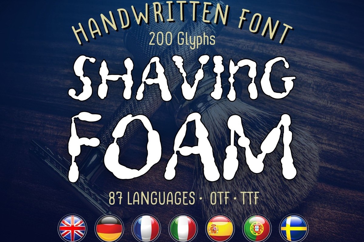 RHB Shaving Foam Regular Font preview