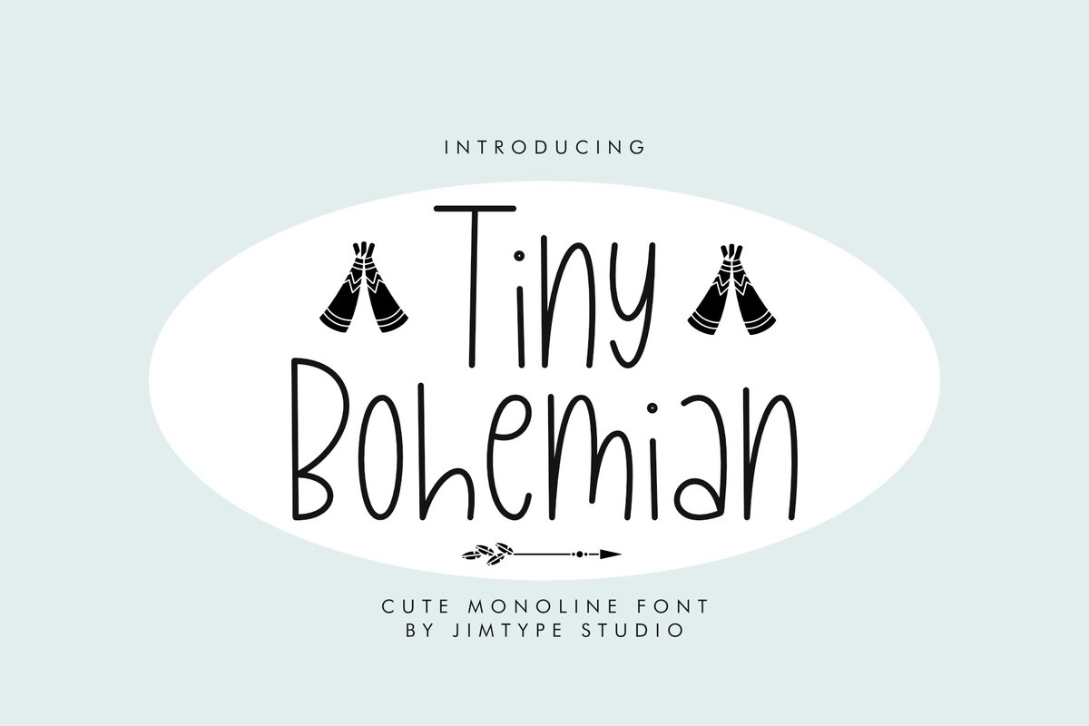 Tiny Bohemian Regular Font preview