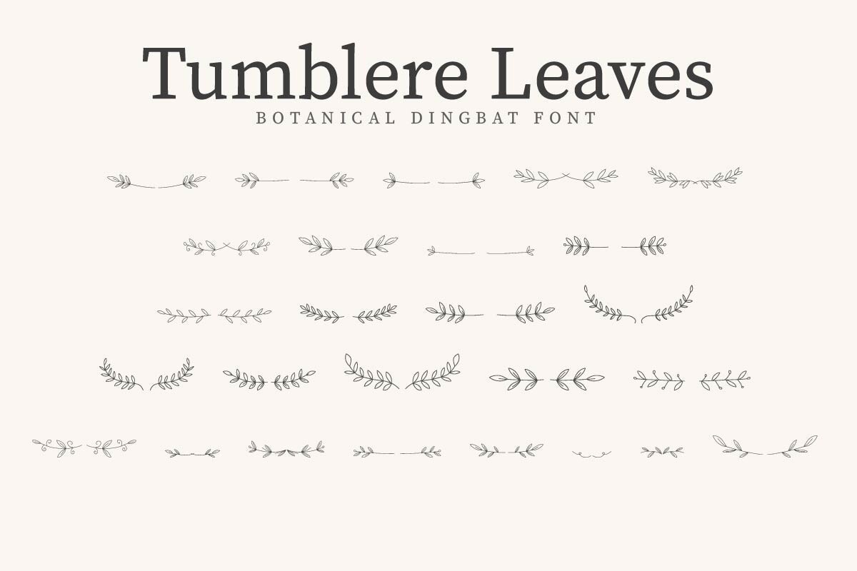 Tumblere Leaves Font preview