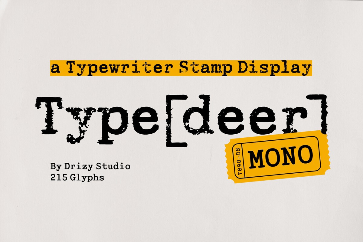 Typedeer Mono Regular Font preview