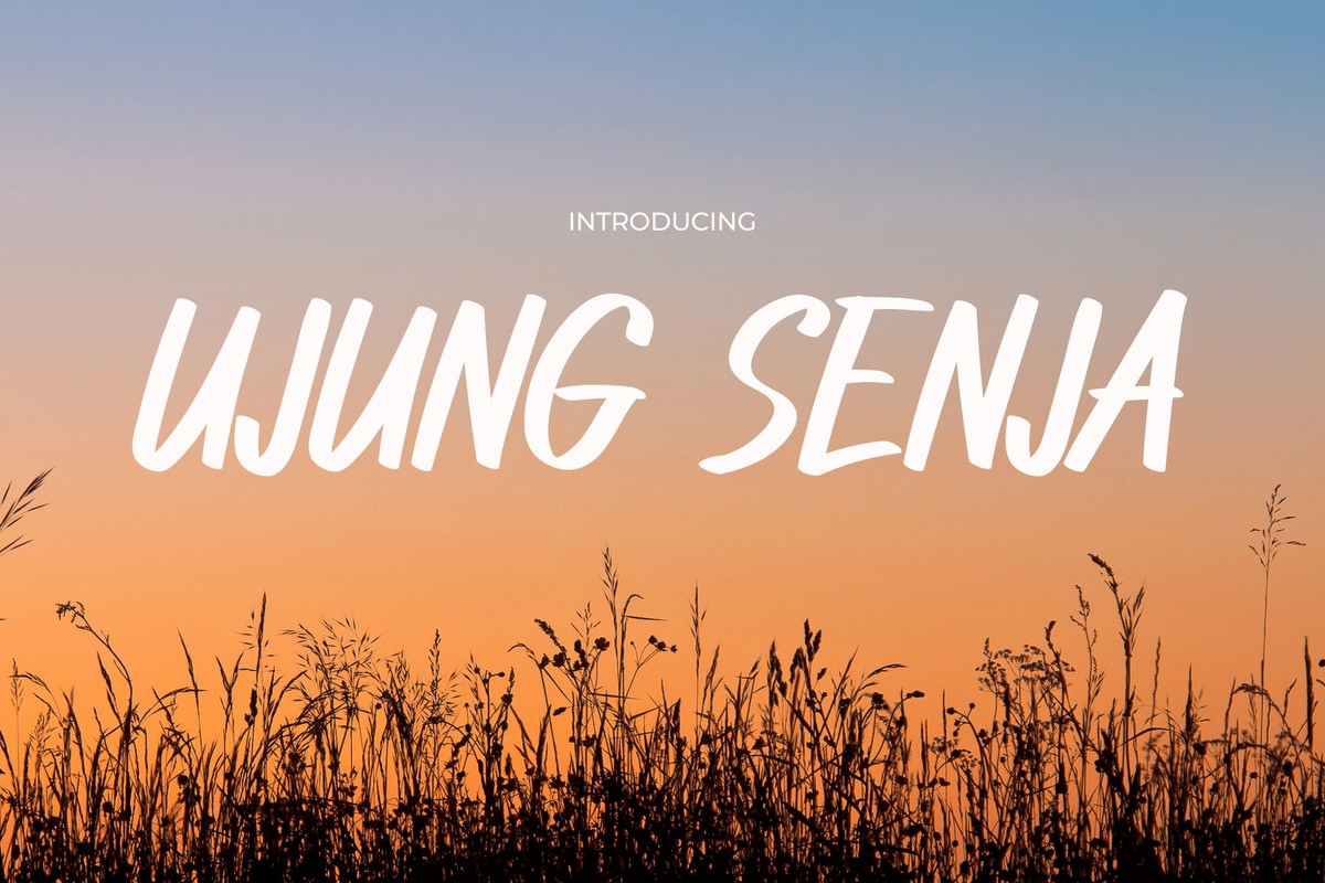 Ujung Senja Regular Font preview