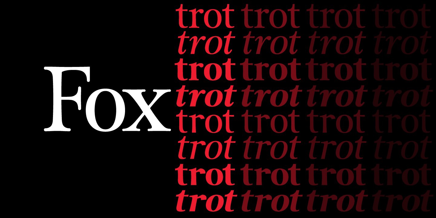 P22 Foxtrot Pro Sans Pro Italic Font preview