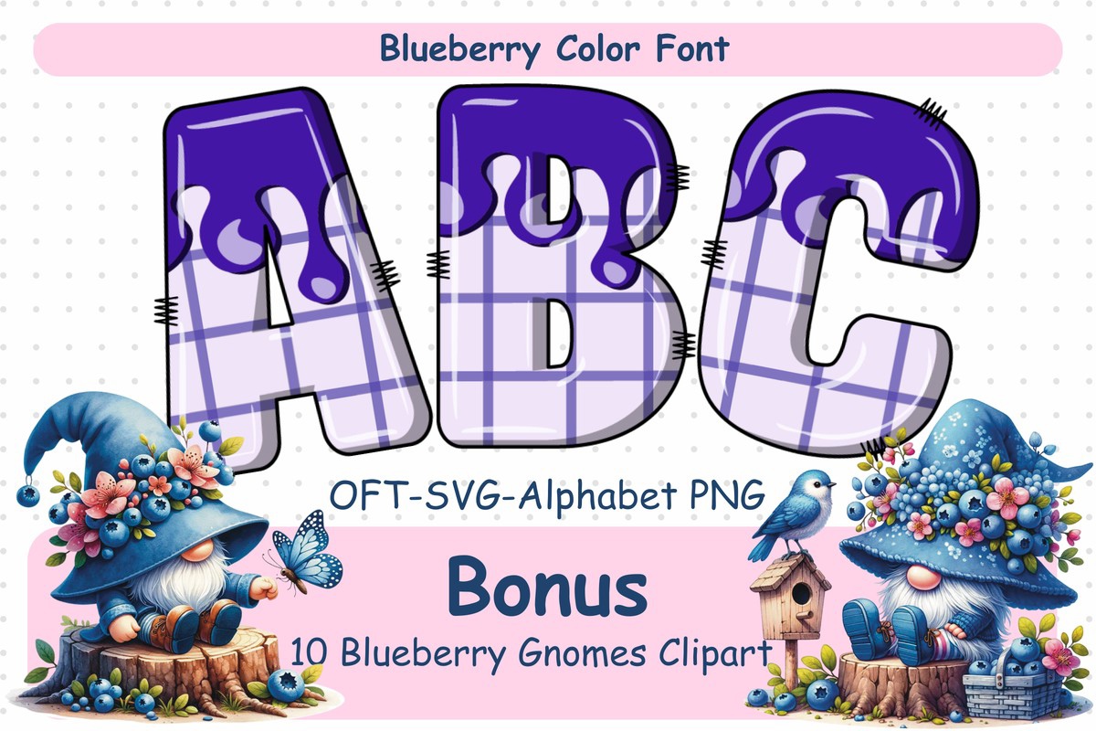 Blueberry Font preview