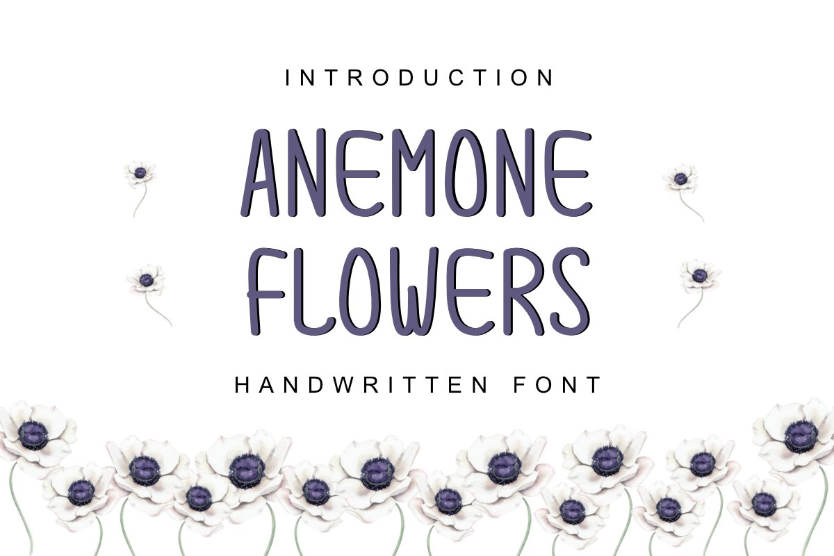 Anemone Flowers Regular Font preview