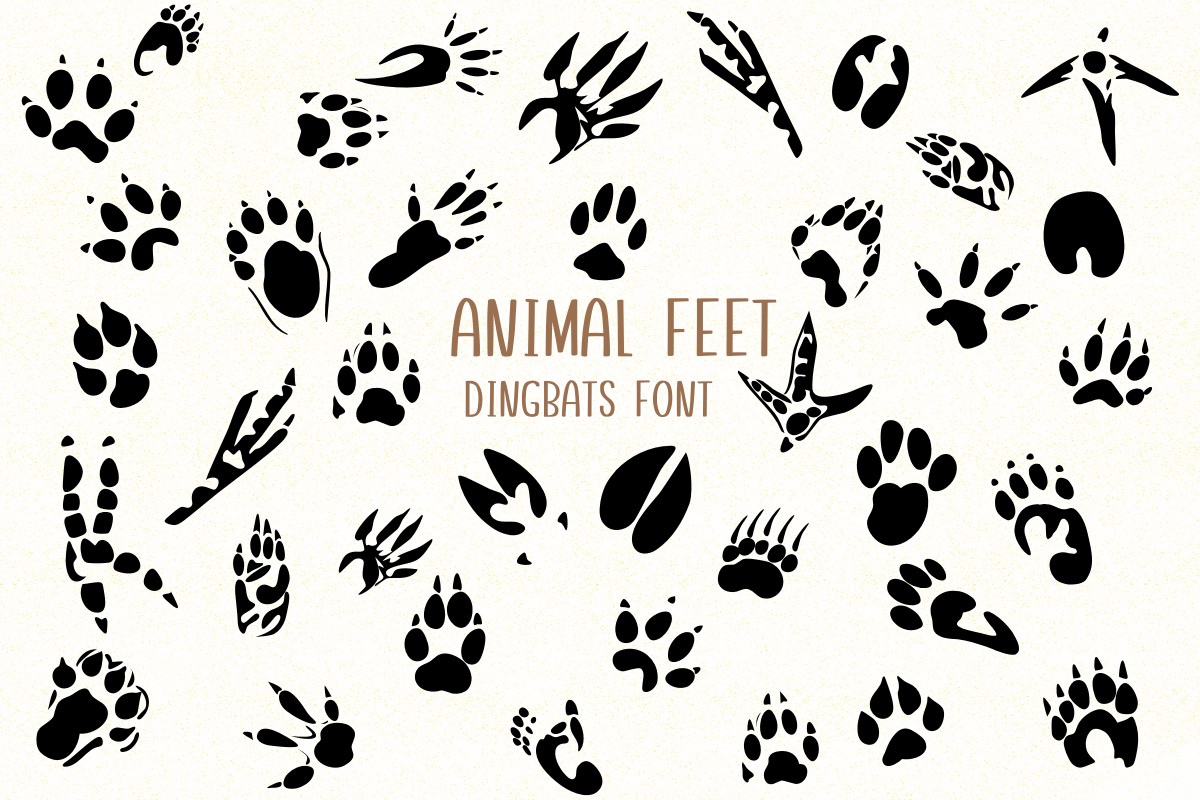 Animal Feet Regular Font preview