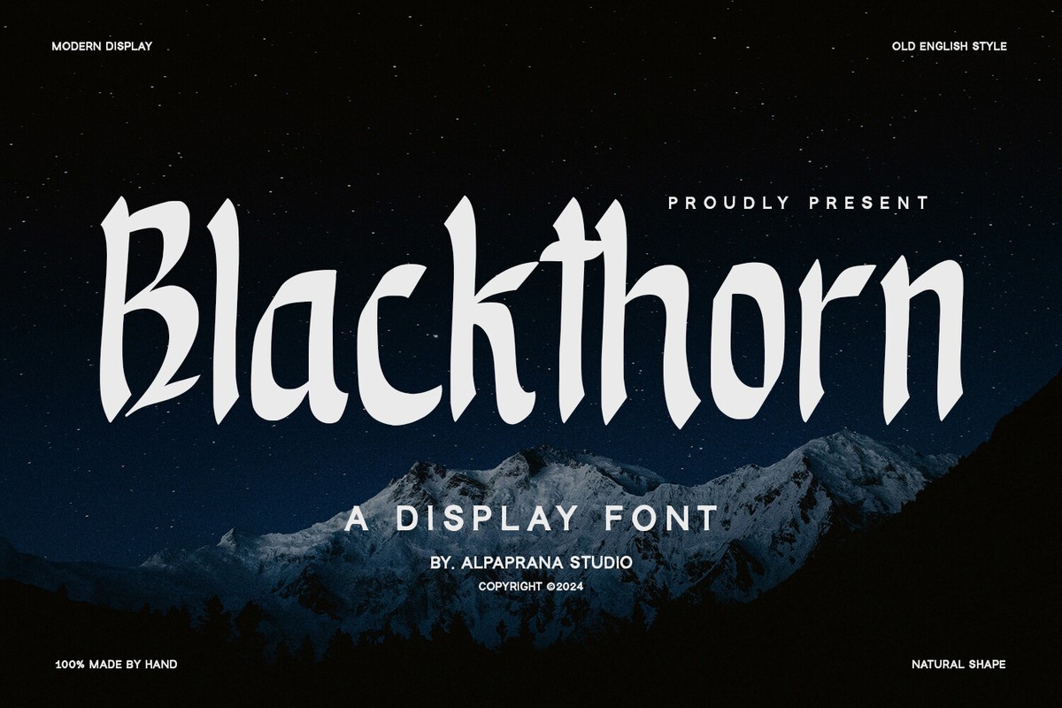 Blackthorn Regular Font preview