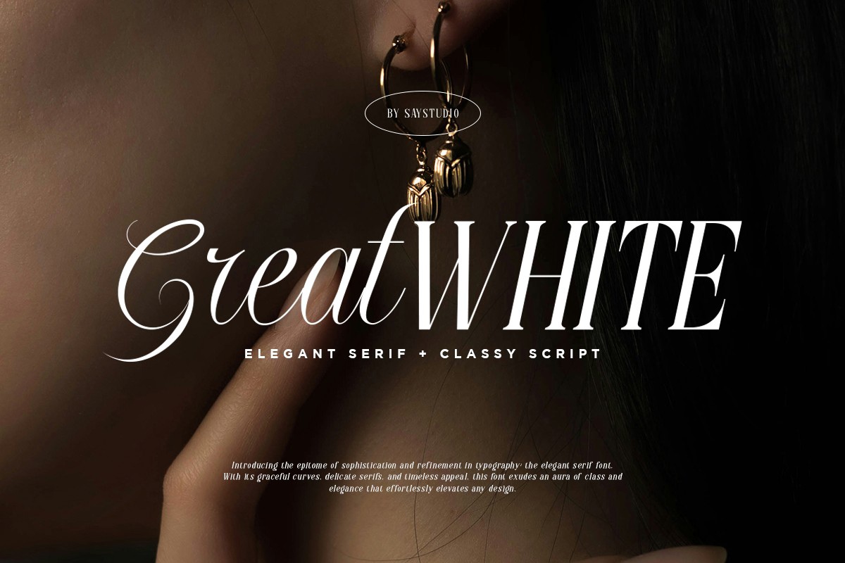 Great White Italic Font preview