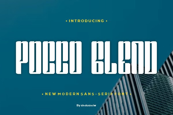 Pocco Glend Font preview