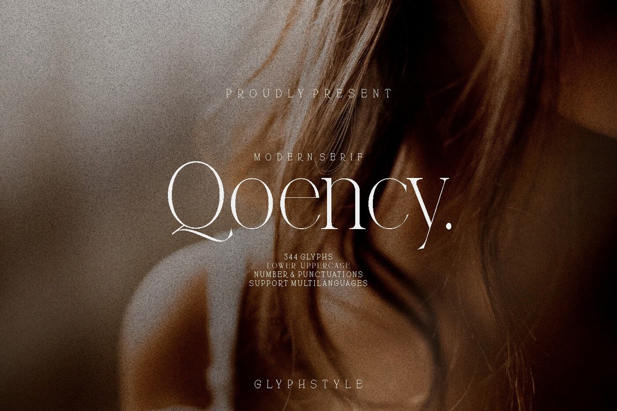 Qoency Italic Font preview