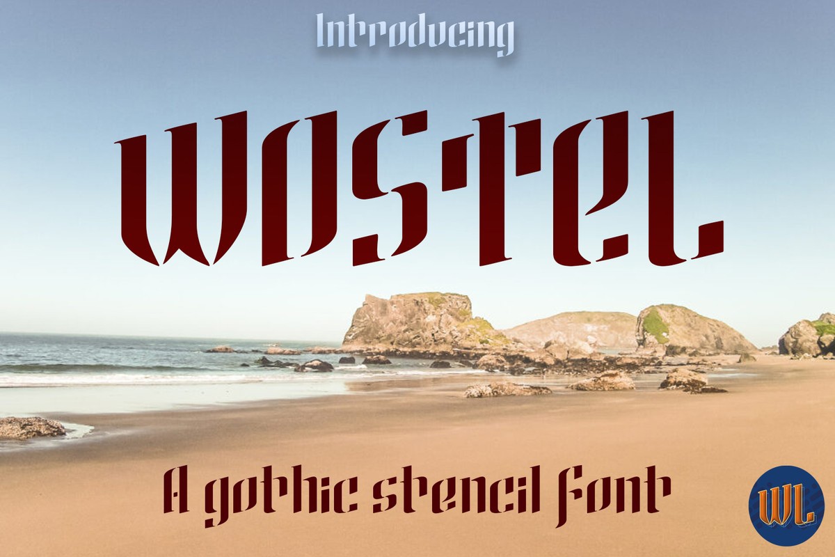 Wostel Regular Font preview