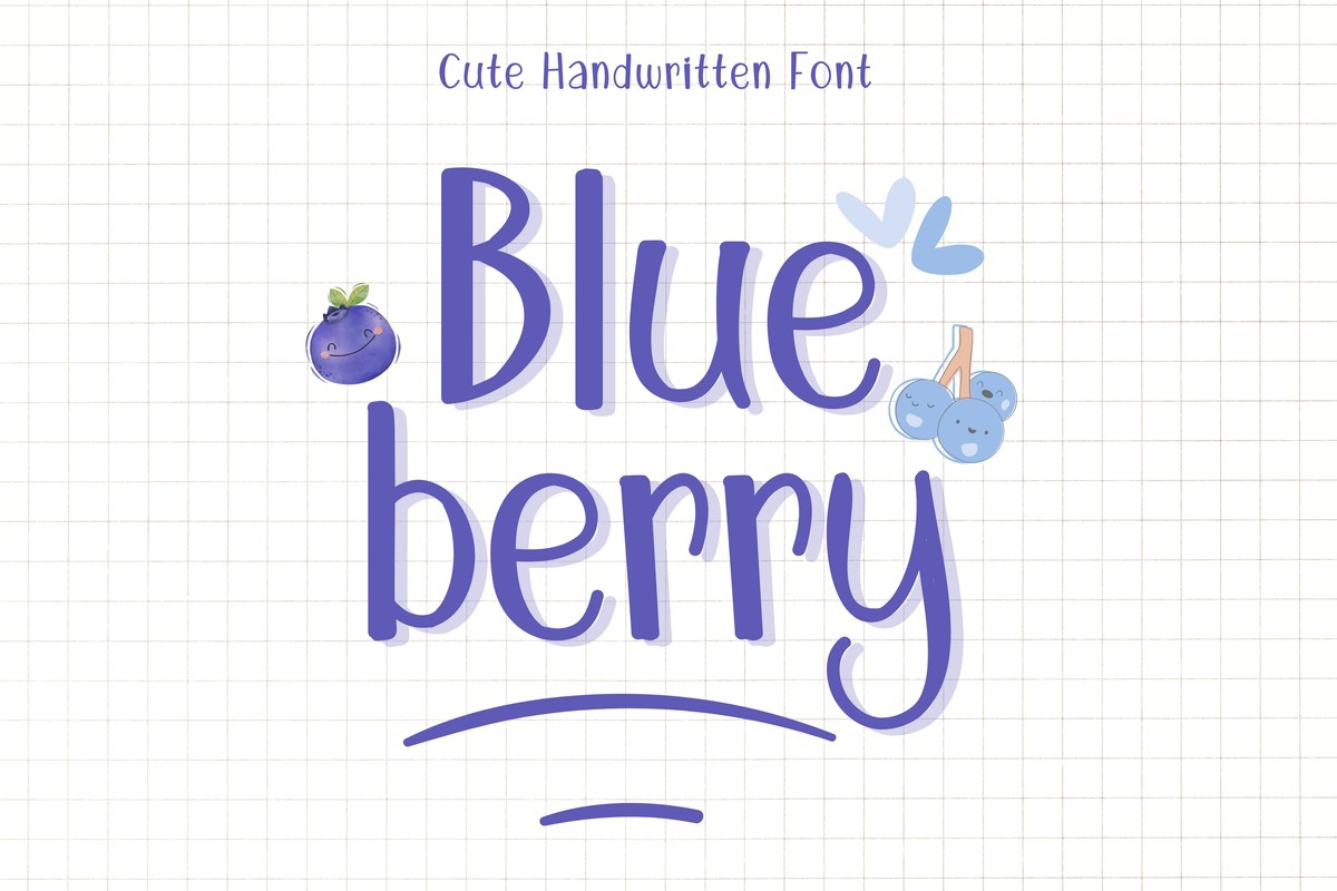 Blue Berry Font preview