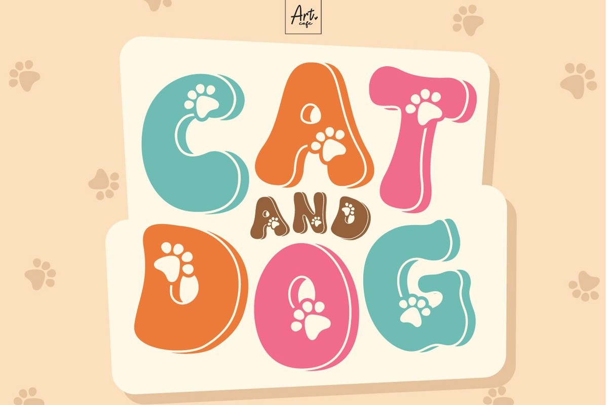 Cat and Dog Font preview