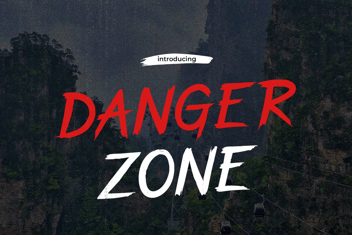 Danger Zone Regular Font preview