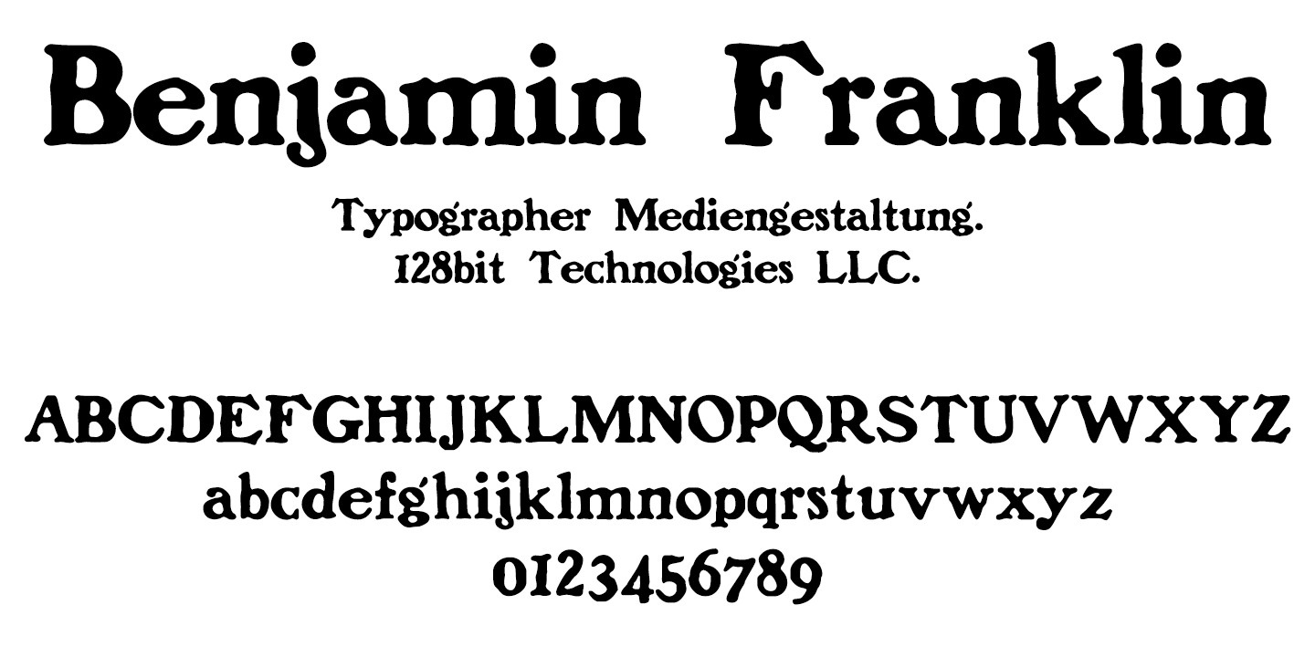 Benjamin Franklin Regular Font preview