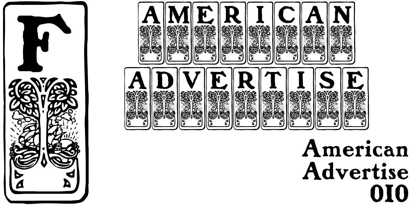 American Advertise 010 Font preview