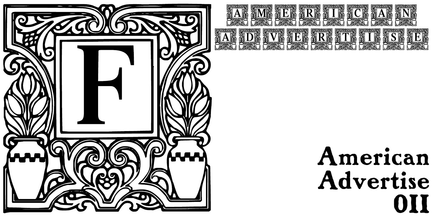 American Advertise 011 Font preview