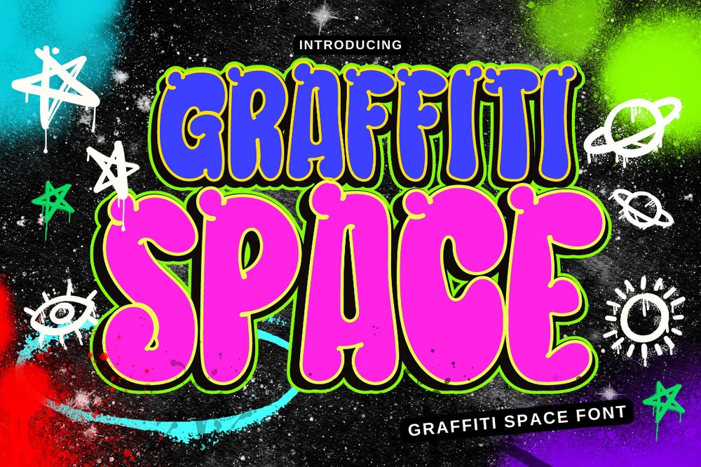 Graffiti Space Regular Font preview