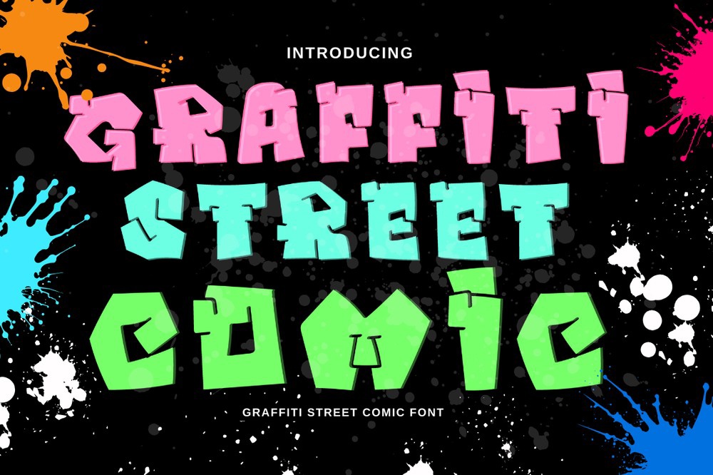 Graffiti Street Comic Font preview