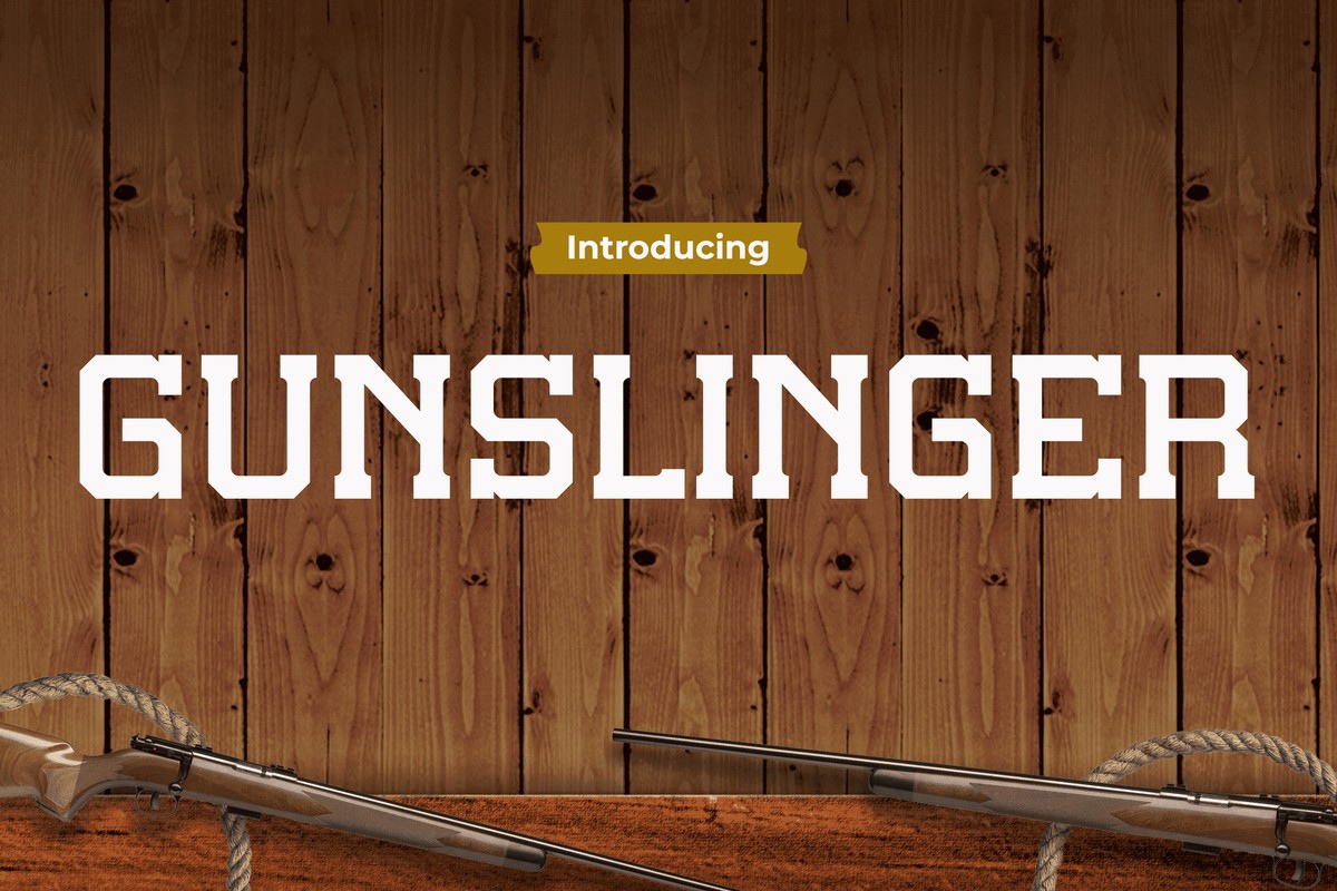 Gunslinger Regular Font preview