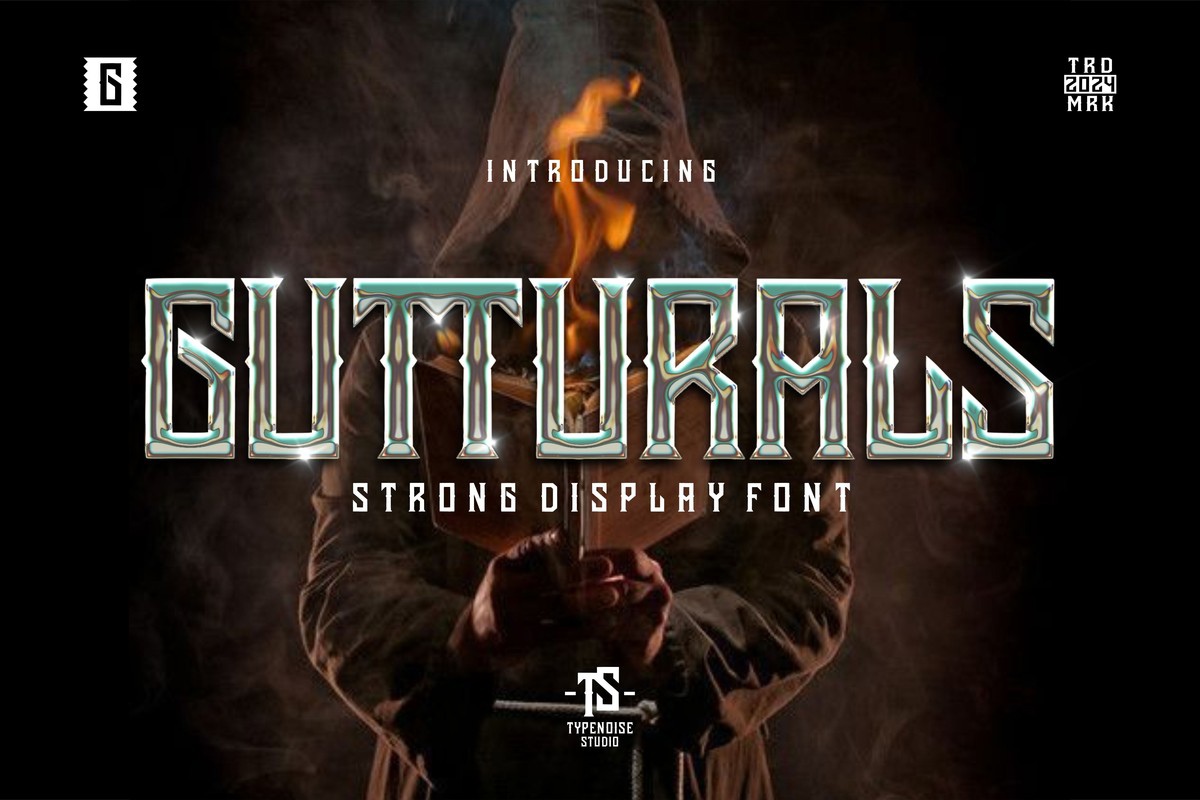 Gutturals Regular Font preview