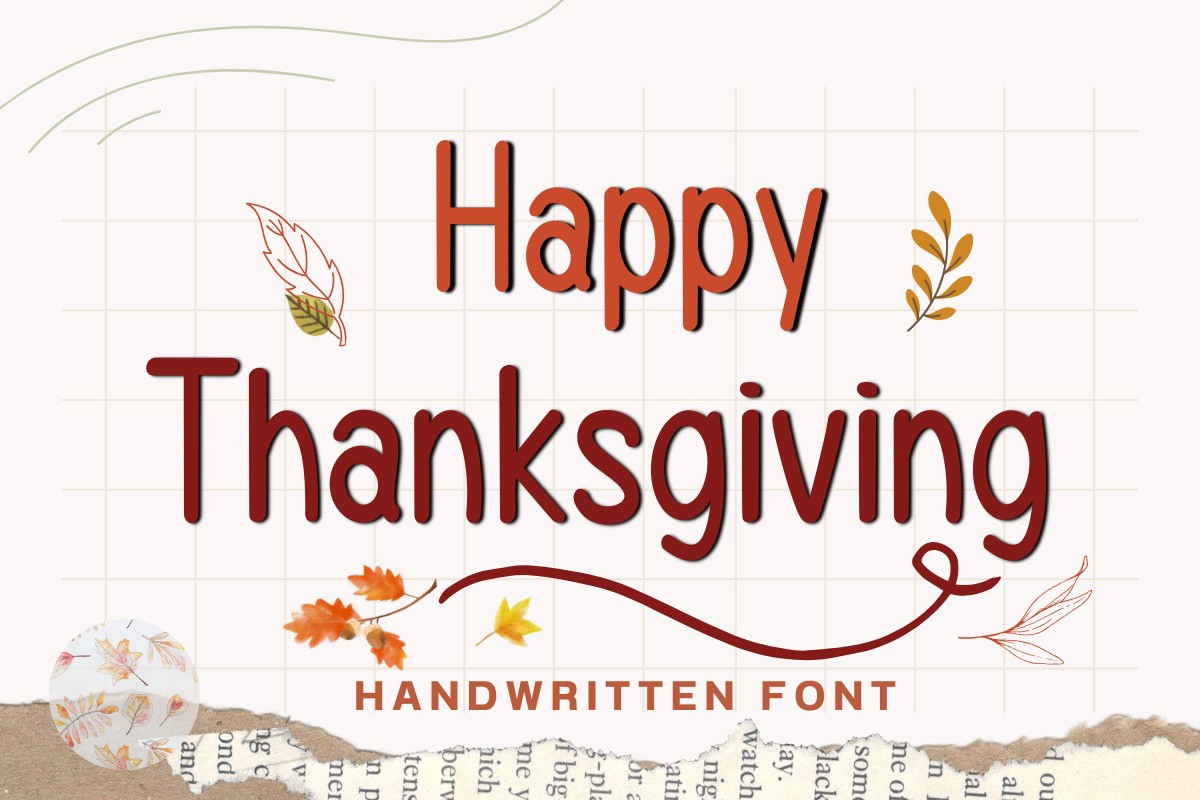 Happy Thanksgiving Regular Font preview